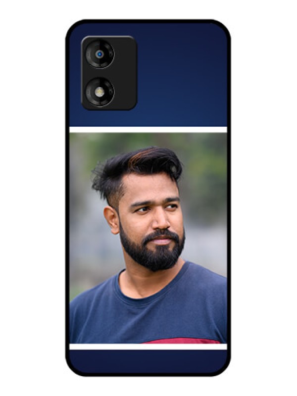 Custom Motorola Moto E13 Custom Metal Phone CaseSimple Royal Blue Design