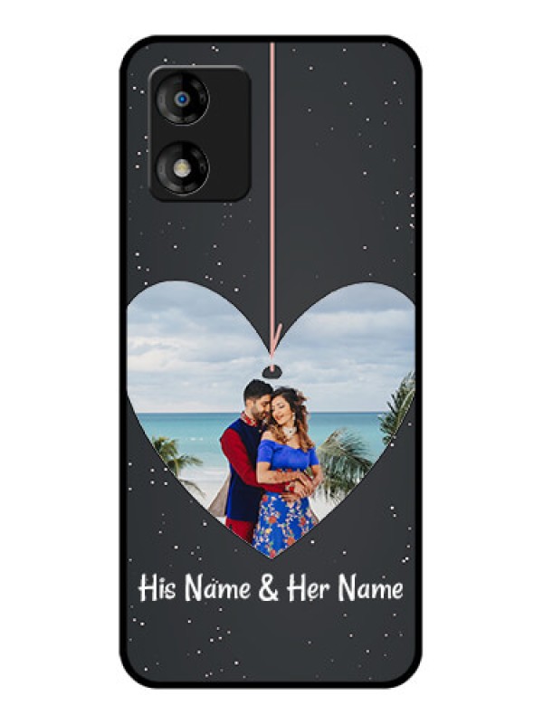 Custom Motorola Moto E13 Custom Metal Phone CaseHanging Heart Design