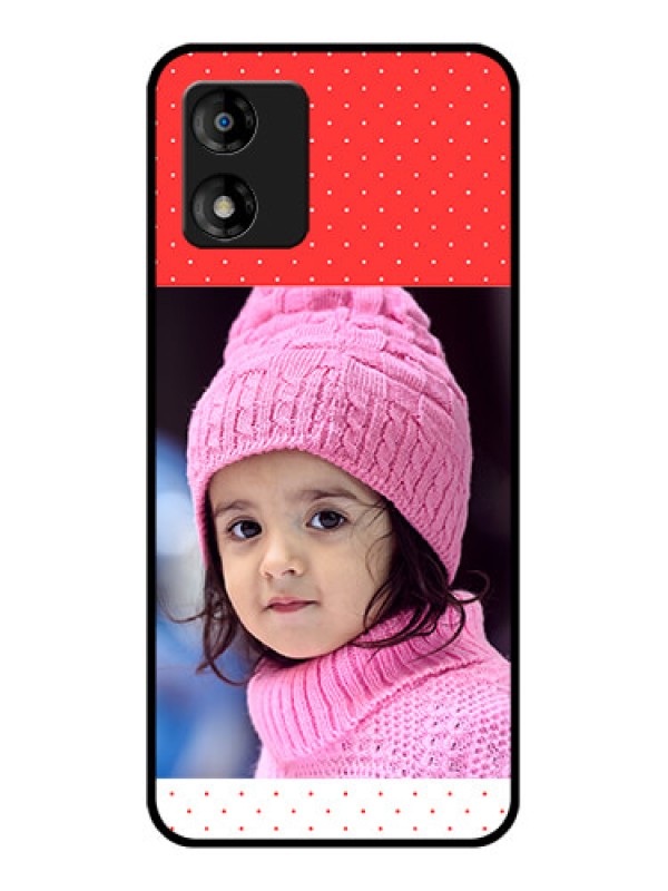 Custom Motorola Moto E13 Custom Metal Phone CaseRed Pattern Design