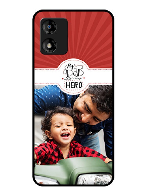 Custom Motorola Moto E13 Custom Metal Phone CaseMy Dad Hero Design
