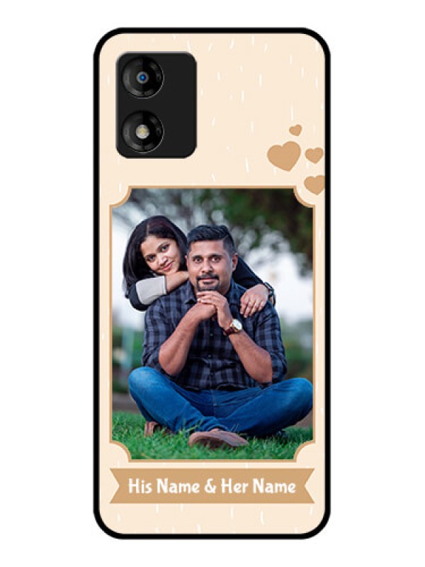 Custom Motorola Moto E13 Custom Metal Phone CaseWith Confetti Love Design