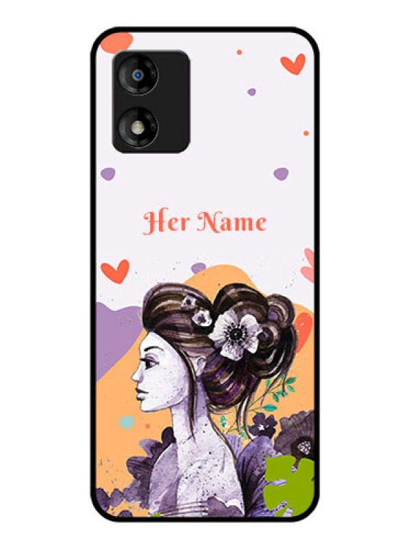 Custom Motorola Moto E13 Custom Metal Phone CaseWoman And Nature Design