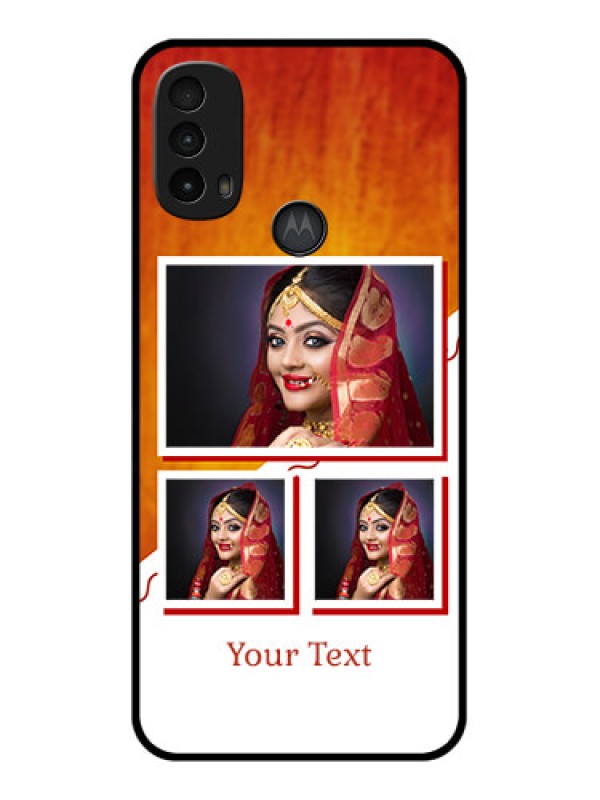 Custom Moto E40 Custom Metal Phone Case - Wedding Memories Design