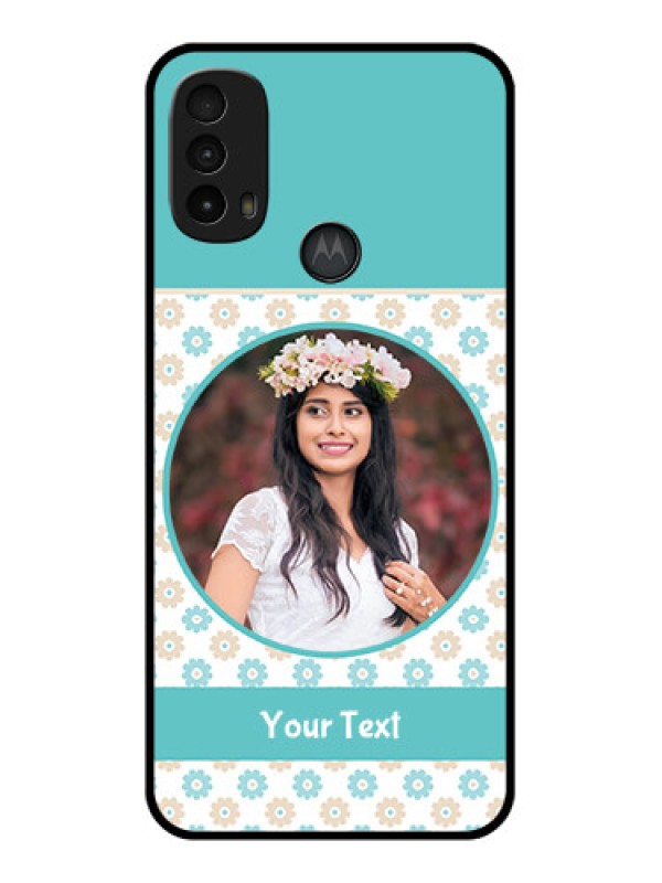 Custom Moto E40 Custom Metal Phone Case - Beautiful Flowers Design