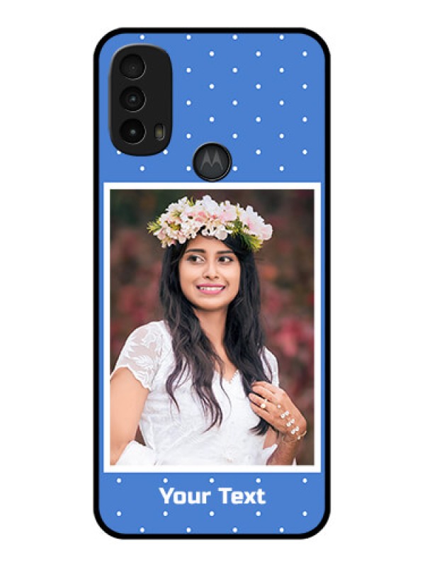 Custom Moto E40 Custom Metal Phone Case - Polka Dots Design