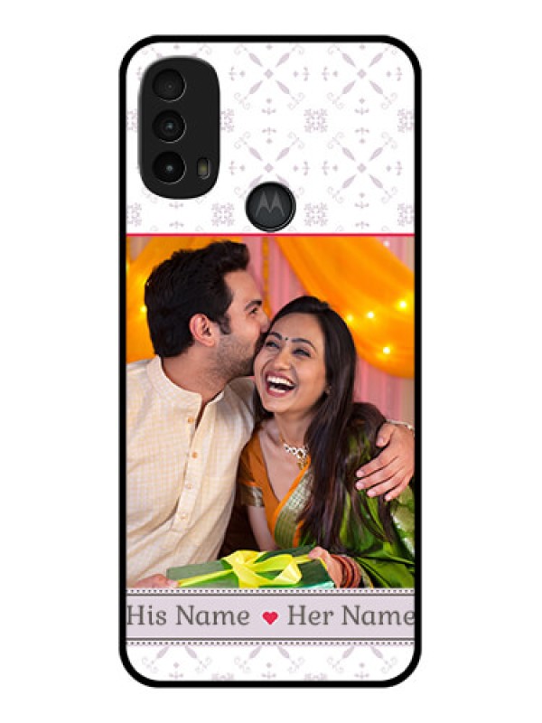 Custom Moto E40 Custom Metal Phone Case - With Photo And Ethnic Design