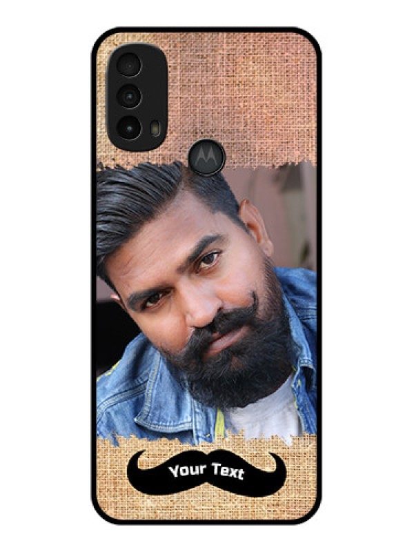 Custom Moto E40 Custom Metal Phone Case - With Texture Design