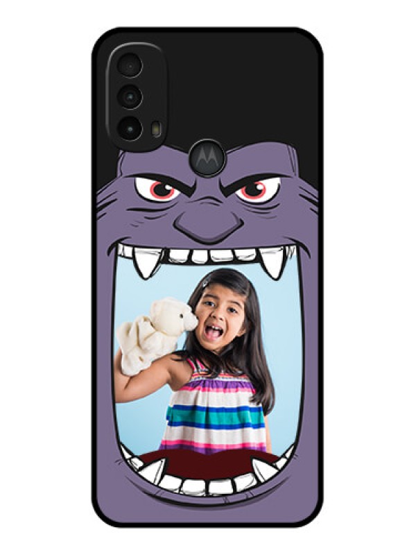 Custom Moto E40 Custom Metal Phone Case - Angry Monster Design