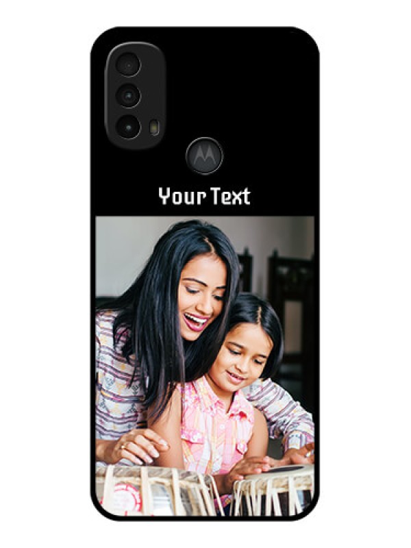 Custom Moto E40 Custom Metal Phone Case - Photo With Name Design