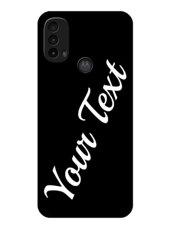Custom Moto E40 Custom Metal Phone Case - With Your Name Design