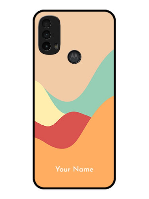 Custom Moto E40 Custom Metal Phone Case - Ocean Waves Multi - Colour Design