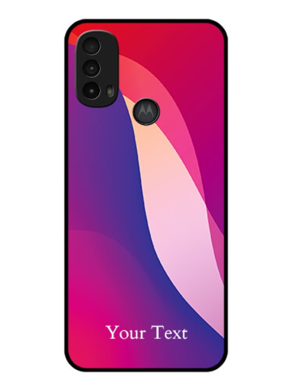Custom Moto E40 Custom Metal Phone Case - Digital Abstract Overlap Design