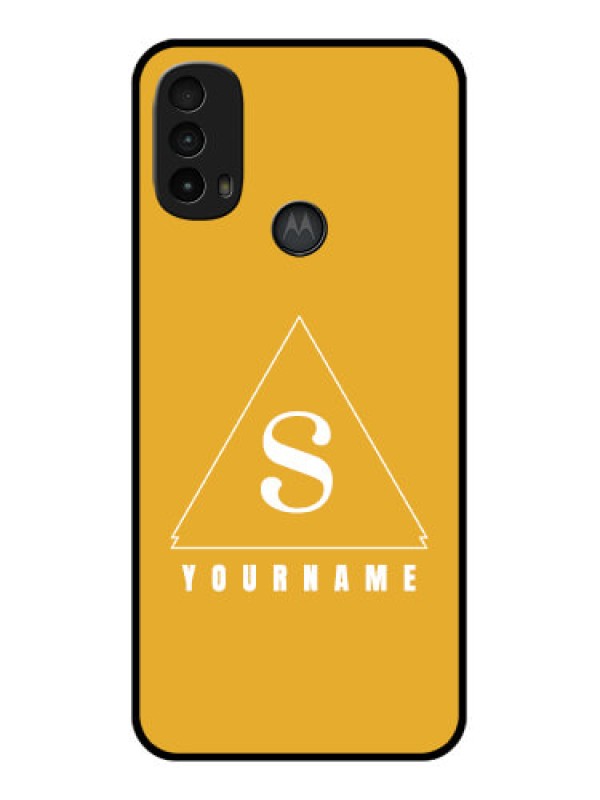 Custom Moto E40 Custom Metal Phone Case - Simple Triangle Design