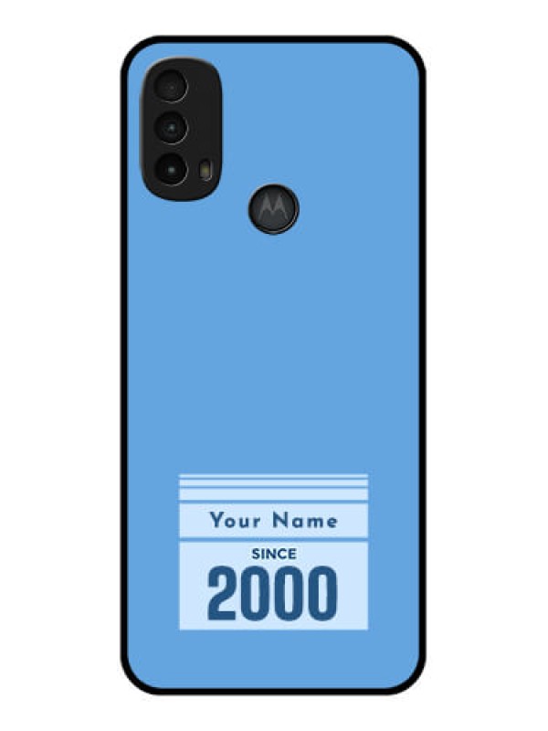 Custom Moto E40 Custom Metal Phone Case - Custom Year Of Birth Design