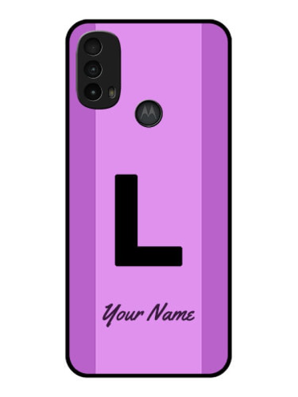 Custom Moto E40 Custom Metal Phone Case - Tricolor Custom Text Design