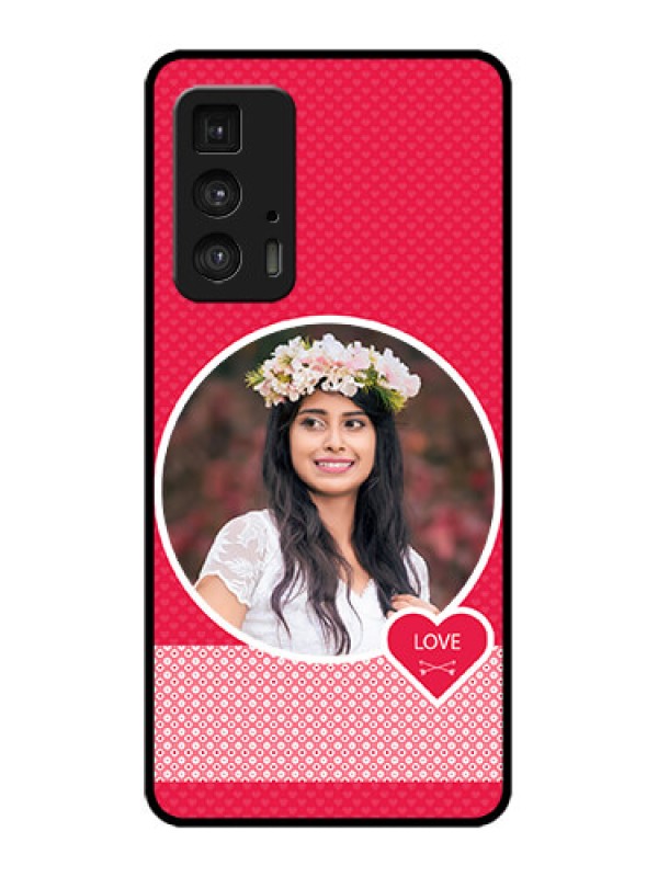 Custom Edge 20 Pro Custom Metal Phone Case - Pink Color Pattern Design
