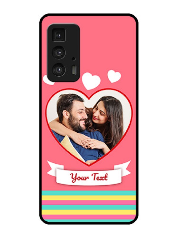 Custom Edge 20 Pro Custom Metal Phone Case - Love Shapes Doodle Design