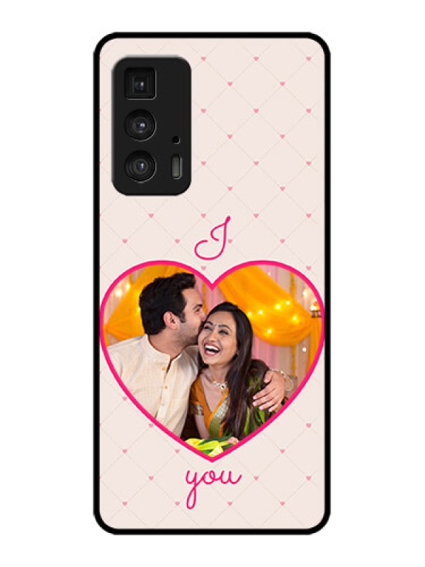 Custom Edge 20 Pro Custom Metal Phone Case - Heart Shape Design