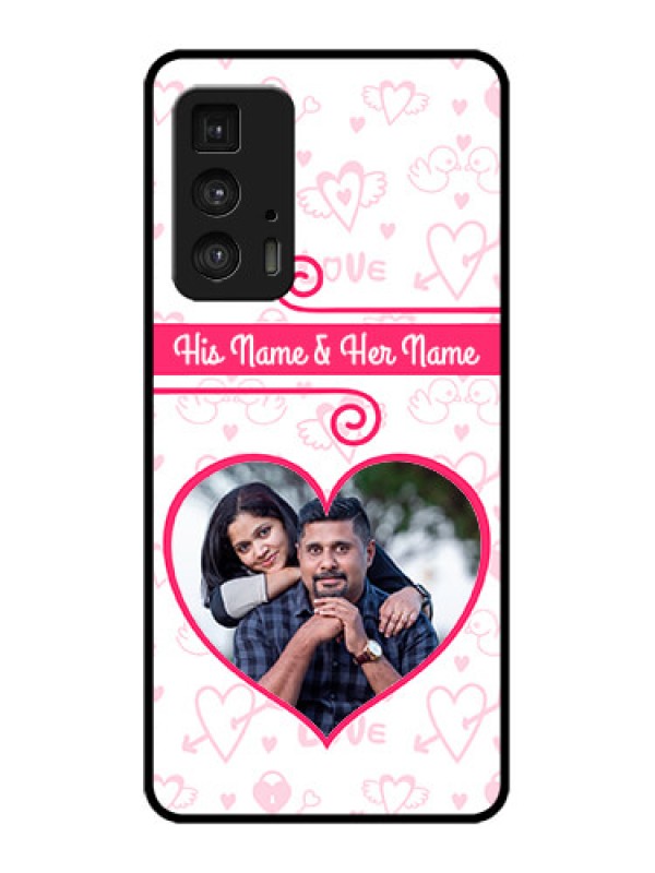 Custom Edge 20 Pro Custom Metal Phone Case - Heart Shape Love Design