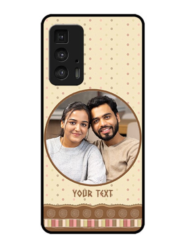 Custom Edge 20 Pro Custom Metal Phone Case - Brown Dotted Mobile Case Design
