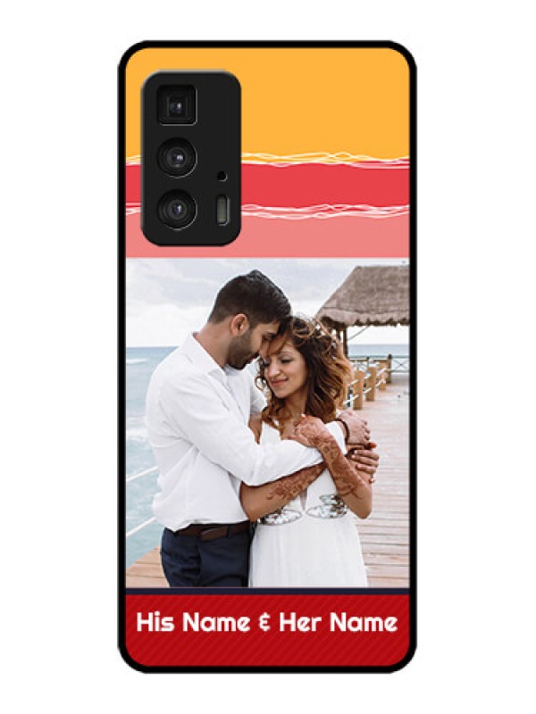 Custom Edge 20 Pro Custom Metal Phone Case - Colorful Case Design