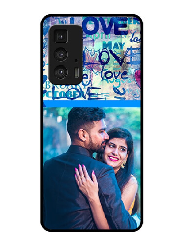 Custom Edge 20 Pro Custom Metal Phone Case - Colorful Love Design