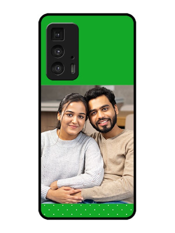 Custom Edge 20 Pro Custom Metal Phone Case - Green Pattern Design