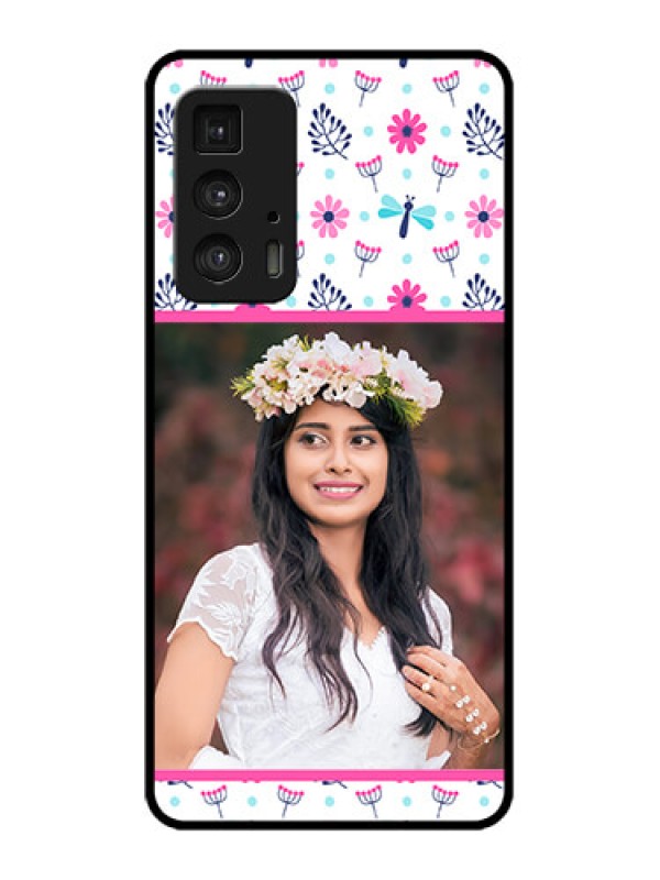 Custom Edge 20 Pro Custom Metal Phone Case - Colorful Flower Design