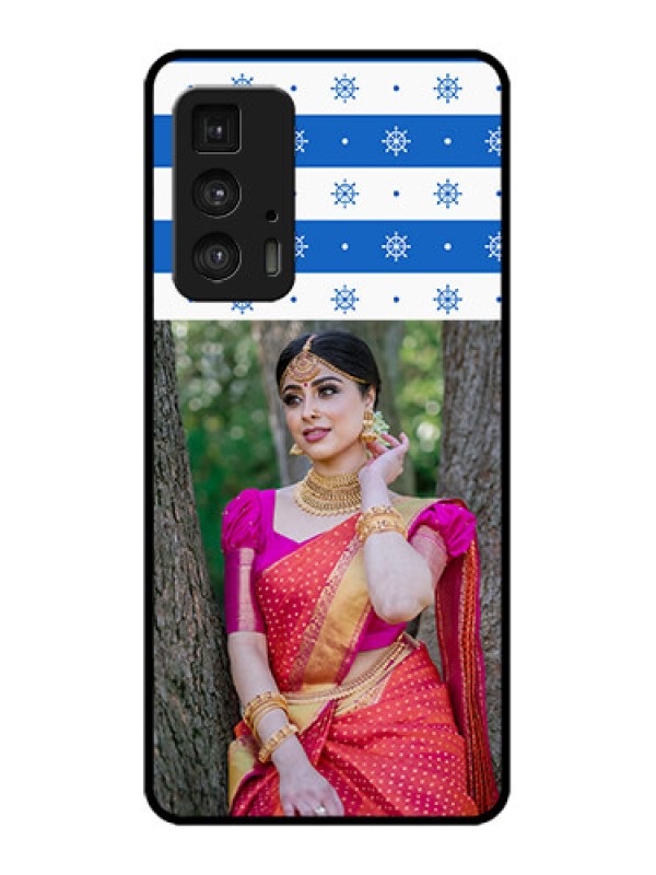 Custom Edge 20 Pro Custom Metal Phone Case - Snow Pattern Design