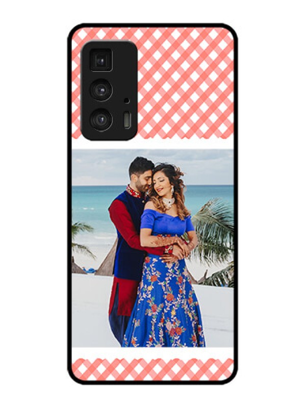 Custom Edge 20 Pro Custom Metal Phone Case - Pink Pattern Design