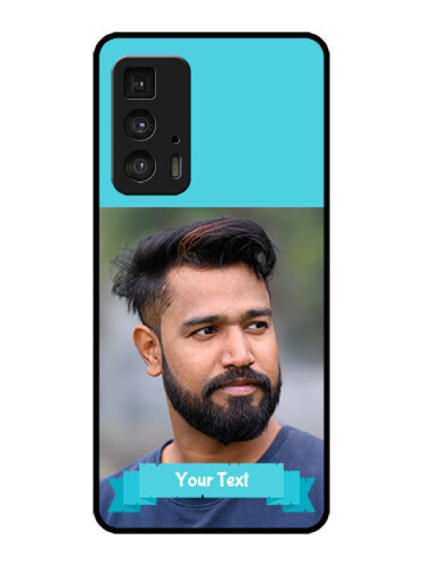 Custom Edge 20 Pro Custom Metal Phone Case - Blue Color Design