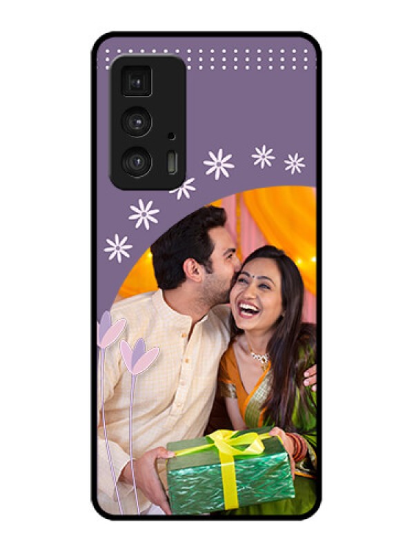Custom Edge 20 Pro Custom Metal Phone Case - Lavender Flowers Design