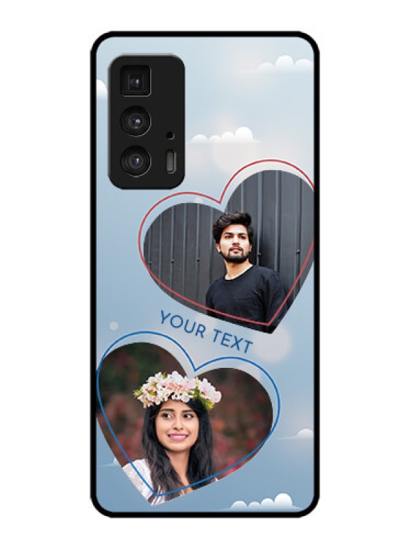 Custom Edge 20 Pro Custom Metal Phone Case - Blue Color Couple Design