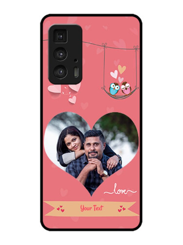 Custom Edge 20 Pro Custom Metal Phone Case - Peach Color Love Design