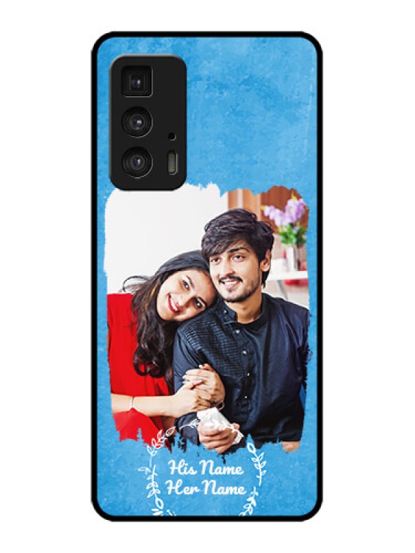 Custom Edge 20 Pro Custom Metal Phone Case - Blue Color Vintage Design