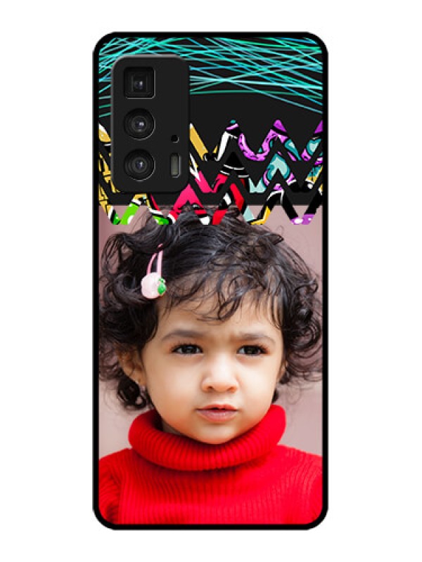Custom Edge 20 Pro Custom Metal Phone Case - Neon Abstract Design