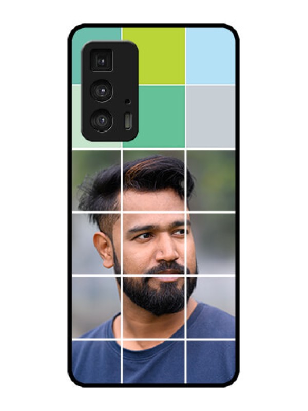 Custom Edge 20 Pro Custom Metal Phone Case - With White Box Pattern