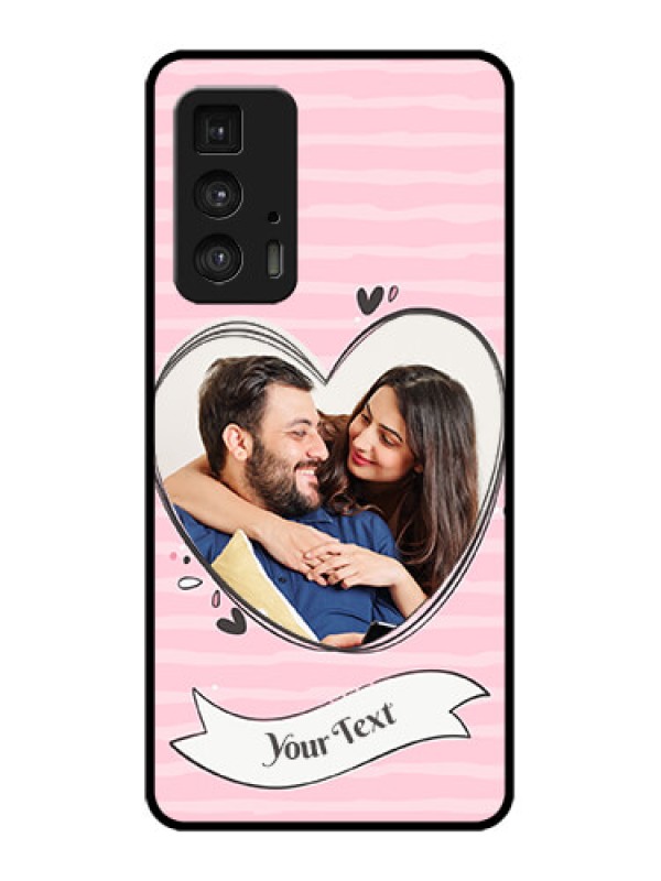 Custom Edge 20 Pro Custom Metal Phone Case - Vintage Heart Design