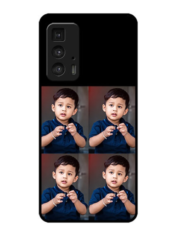 Custom Edge 20 Pro Custom Metal Phone Case - 4 Image Holder Design