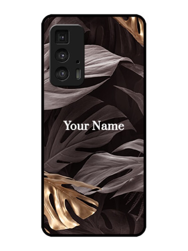 Custom Edge 20 Pro Custom Metal Phone Case - Wild Leaves Digital Paint Design