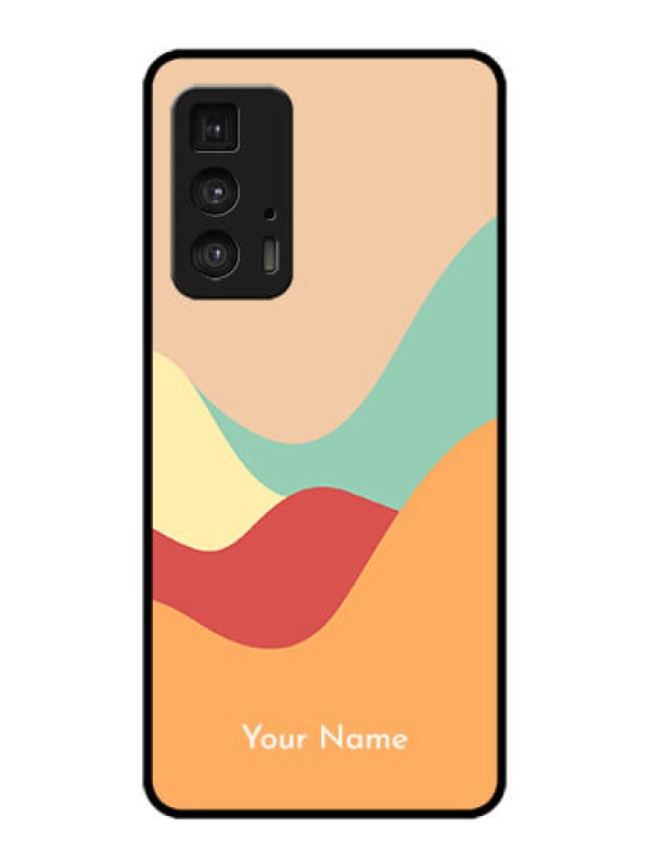 Custom Edge 20 Pro Custom Metal Phone Case - Ocean Waves Multi - Colour Design
