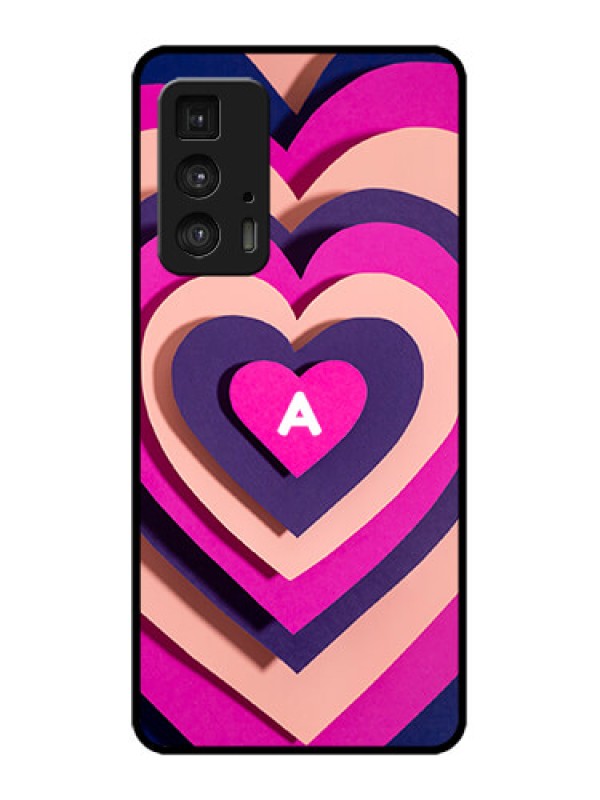 Custom Edge 20 Pro Custom Metal Phone Case - Cute Heart Pattern Design