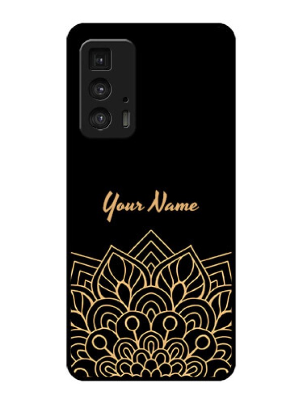 Custom Edge 20 Pro Custom Metal Phone Case - Golden Mandala Design