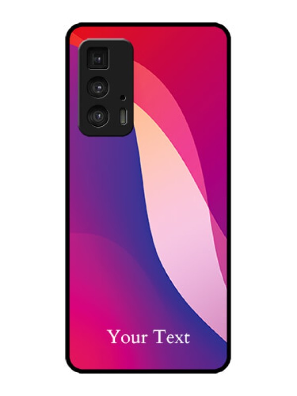 Custom Edge 20 Pro Custom Metal Phone Case - Digital Abstract Overlap Design
