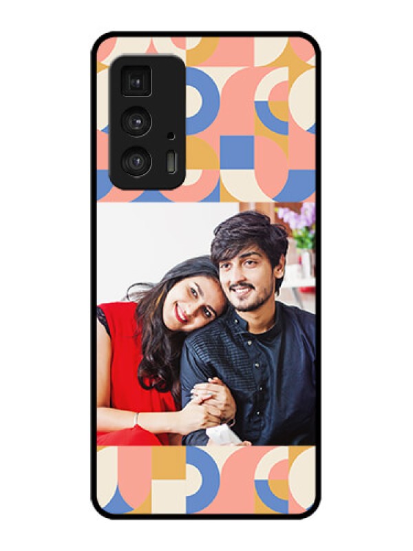 Custom Edge 20 Pro Custom Metal Phone Case - Semi - Circle Maze Pattern Design