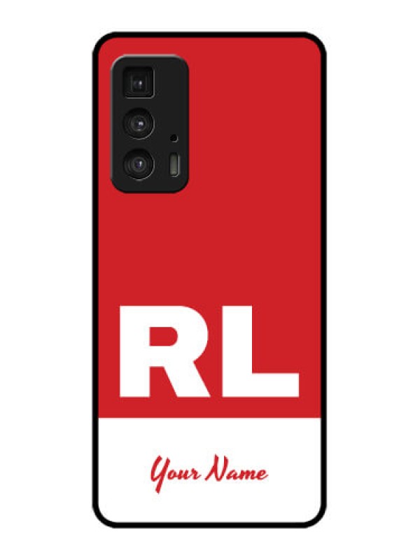 Custom Edge 20 Pro Custom Metal Phone Case - Dual Tone Custom Text Design