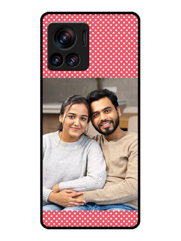 Custom Edge 30 Ultra Custom Metal Phone Case - White Dotted Design