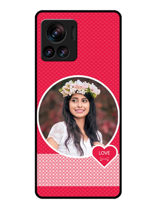 Custom Edge 30 Ultra Custom Metal Phone Case - Pink Color Pattern Design