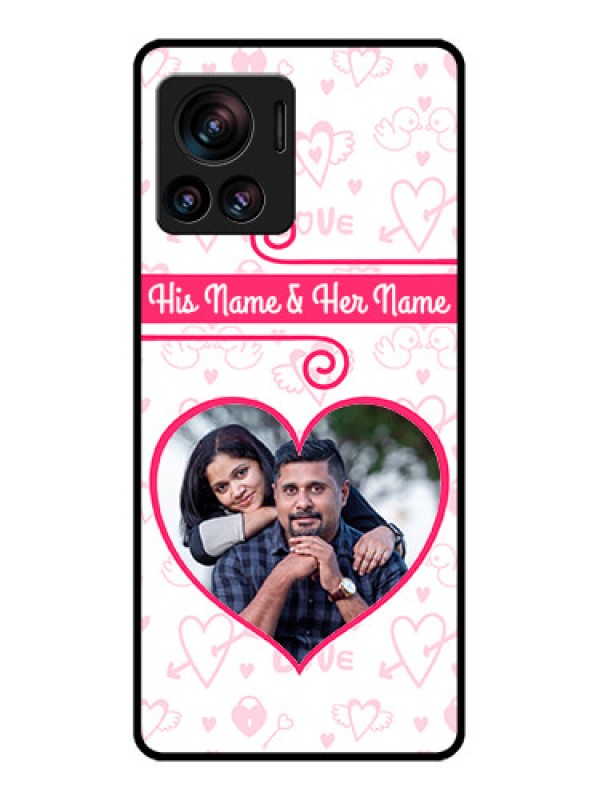 Custom Edge 30 Ultra Custom Metal Phone Case - Heart Shape Love Design