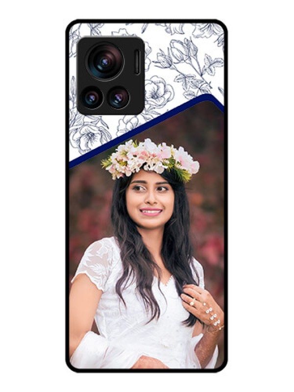 Custom Edge 30 Ultra Custom Metal Phone Case - Classy Floral Design